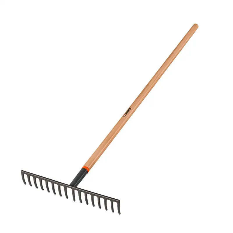 Pala de Jardín de Diente Fino Rastrillo recto de 16 dientes, mango de 60", truper