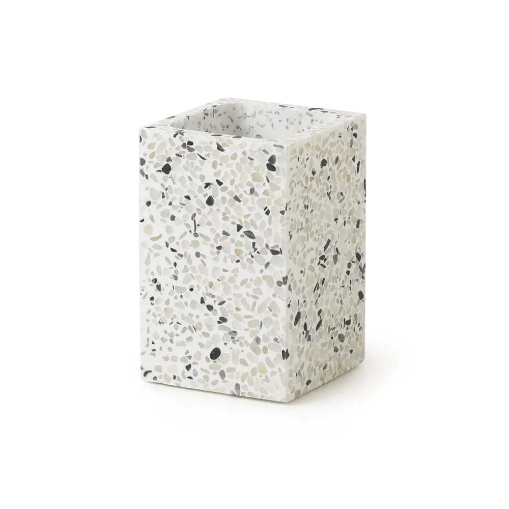 Podadora de Bypass para Setos Portaspazzolini resina e pietre Gedy serie Zoe - Graniglia marmo bianco/nero