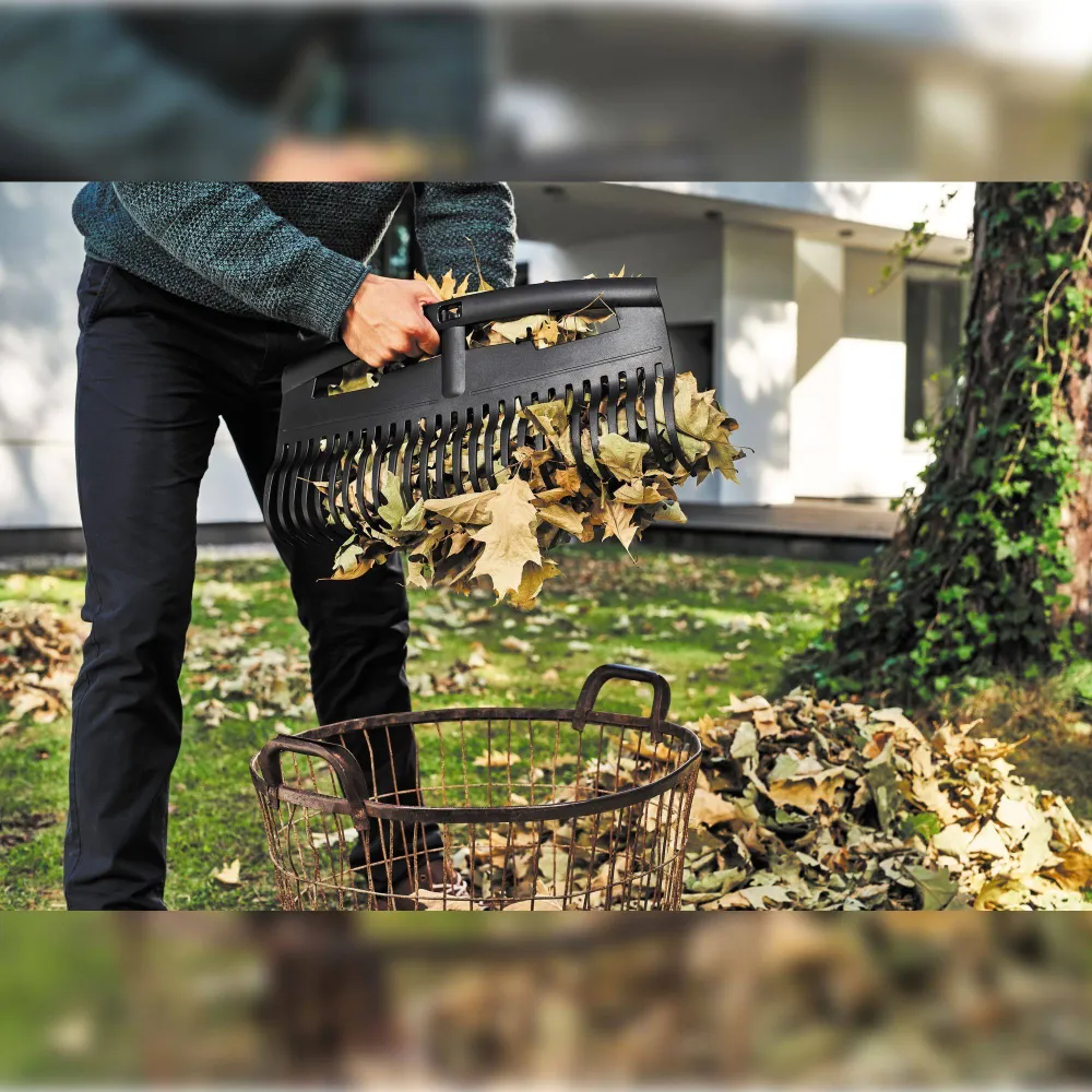 Profesional de Jardinerí Rastrillo vasto para hojas 52,5cm energo.