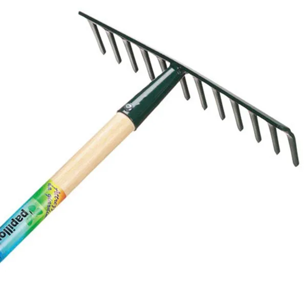 Rastrillo de jardín Papillon 14 púas sin procesar 130 cm