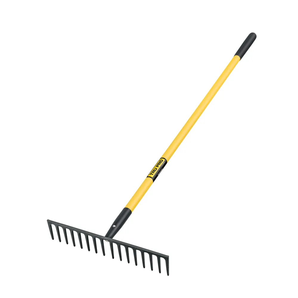 Rastrillo Recto, 16 Dientes, Mango De Fibra De Vidrio De 60", Truper 17894 (Modelo Hori-Hori)