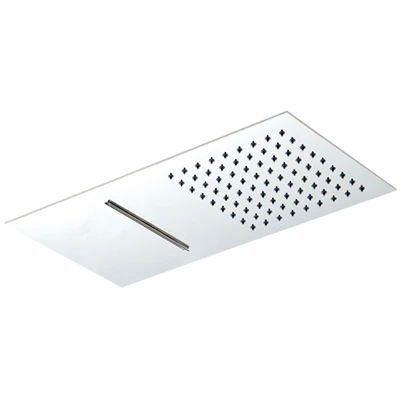 REGADERA DE LLUVIA CON CASCADA 480x 200 mm EN ACERO INOXIDABLE 304 WS 09.007 - 1/2" de Entrada