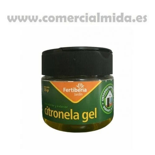 Gel Repelente Citronela FERTIBERIA Anti Mosquitos (Interior y Exterior) - 125g con Recarga Incluida