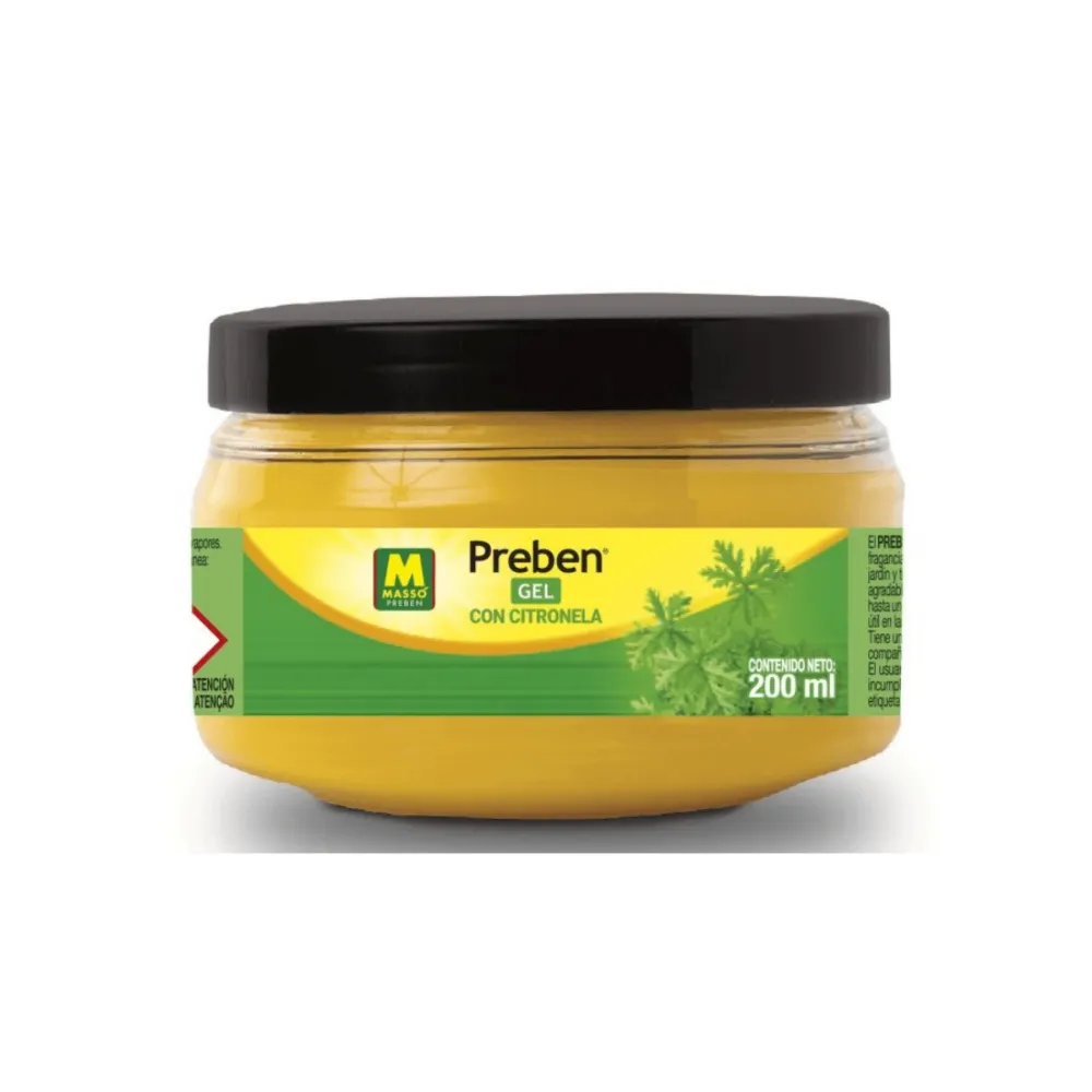 Masso - Preben Gel Citronela | Repelente Mosquitos 200 ml con Aceites Esenciales