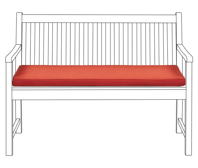Cojín para banco de jardín de poliéster rojo 112 x 54 cm VIVARA para Mujeres