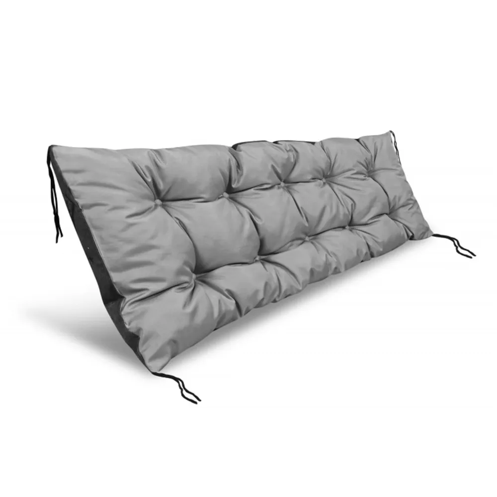 Cojín para tumbona de jardín Cojín 120x50 cm Impermeable Codura PVC Gris con Protección UV
