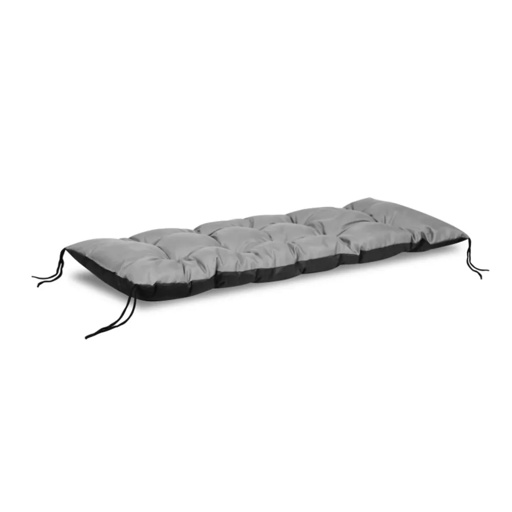 Cojín para tumbona de jardín Cojín 120x50 cm Impermeable Codura PVC Gris con Protección UV