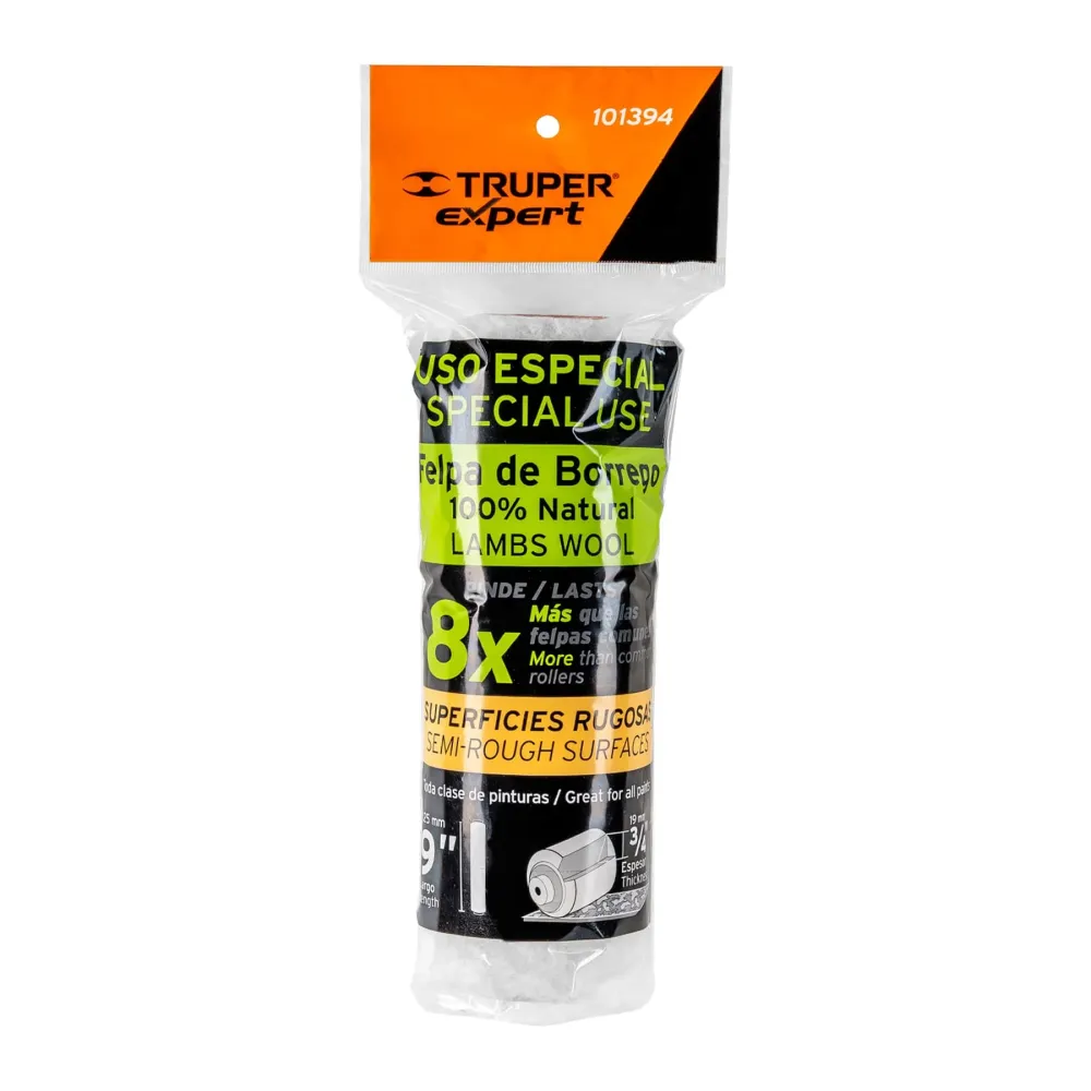 Delantal de Trabajo Resistente Felpa para rodillo para pintar 9 x 3/4, Truper Expert