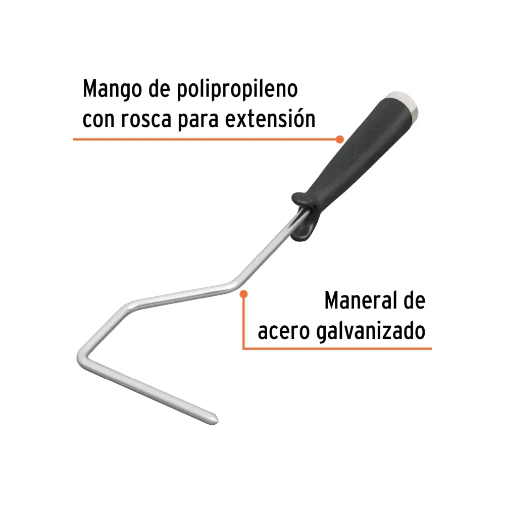 Maneral para mini-rodillo, 4" x 7 mm (Talla L)