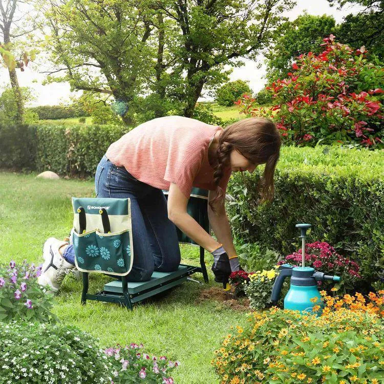 Resistente al Agua Rodillera de jardín verde y floral