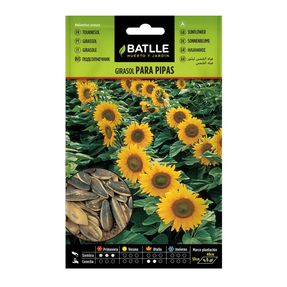 Semillas de Hortaliza Semillas de Girasol para pipas Batlle