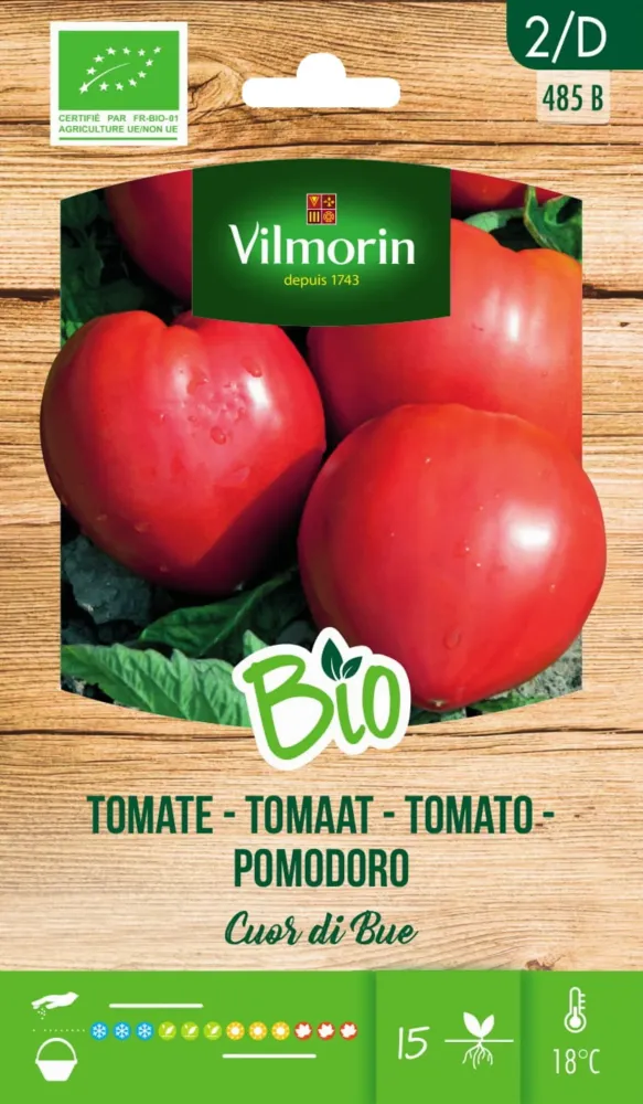 Semillas Tomate Corazón de Buey Bio Vilmorin para Sembrar en Maceta