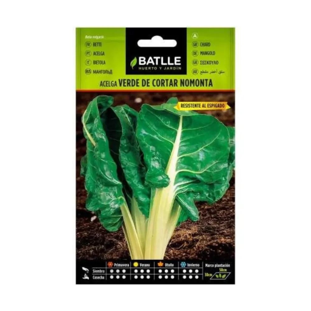 Variedad Autóctona de Semillas de Acelga verde de cortar nomonta Batlle