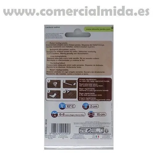 Variedad de Jardín Semillas de LECHUGA GRENADINE Vilmorin (cultivo cómodo