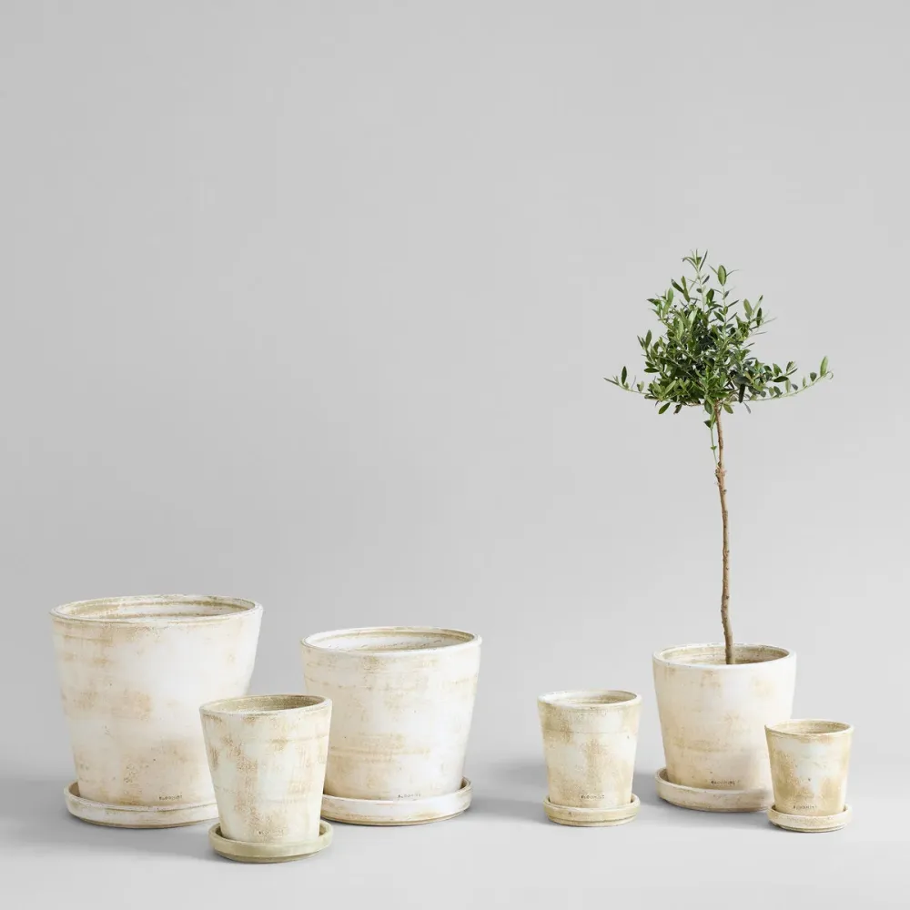 Elemental Planter, White Patina