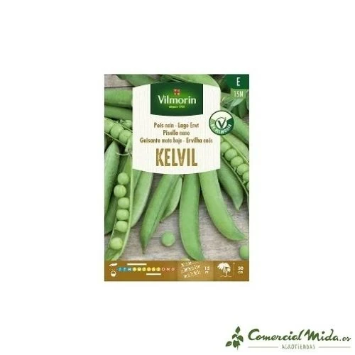 VILMORIN Semillas Guisante Kelvil de Mata Baja 150 gr de Temporada de Primavera