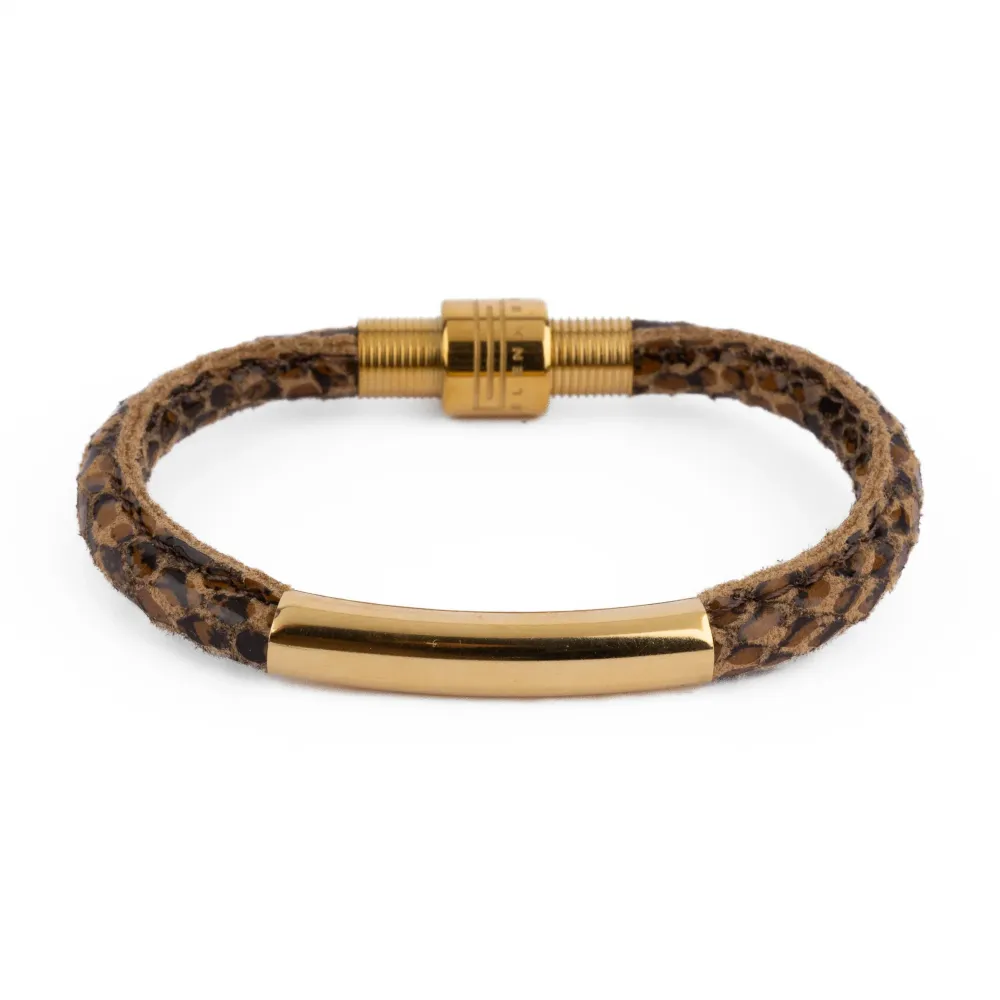 Pulsera Con Print Leopardo Y Tubito