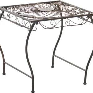 Mesa jardin de hierro Zarina Metálico Blanco 45X49X46 cm