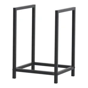 Profesional de Jardinerí Soporte para leñ Torsås acero 40 x 30 x 50 cm negro