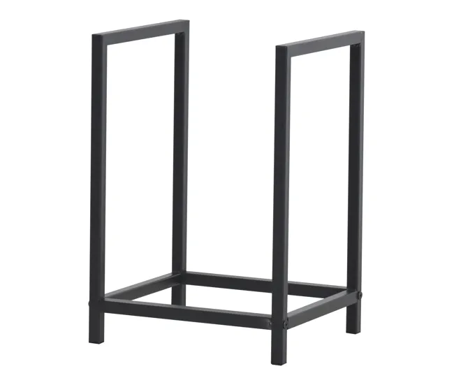 Profesional de Jardinerí Soporte para leñ Torsås acero 40 x 30 x 50 cm negro
