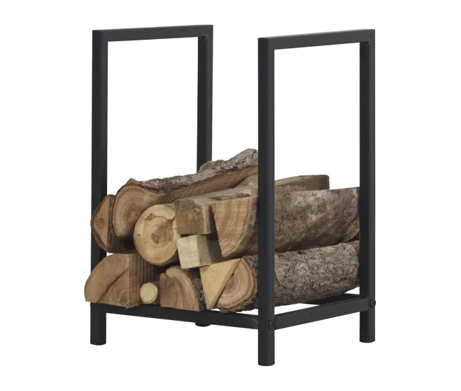Profesional de Jardinerí Soporte para leñ Torsås acero 40 x 30 x 50 cm negro