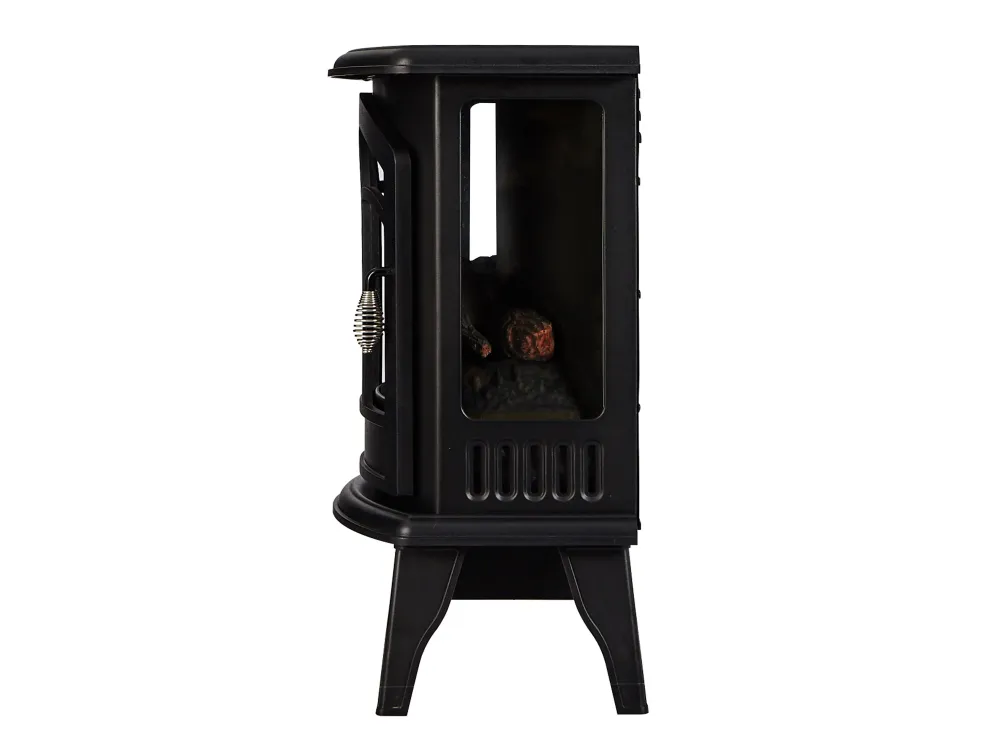 Chimenea Eléctrica de suelo, 2000W diseño típico en acero negro, con patas y mando distancia para Poda de Árboles