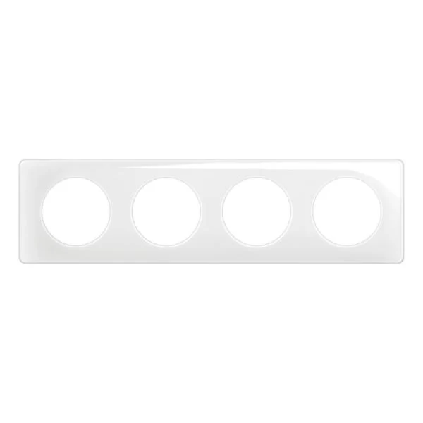 Enjoliveur Plaque de Finition Céliane 4 Postes - Blanc Émaillé LEGRAND CP0004 | Envío Rápido Disponible