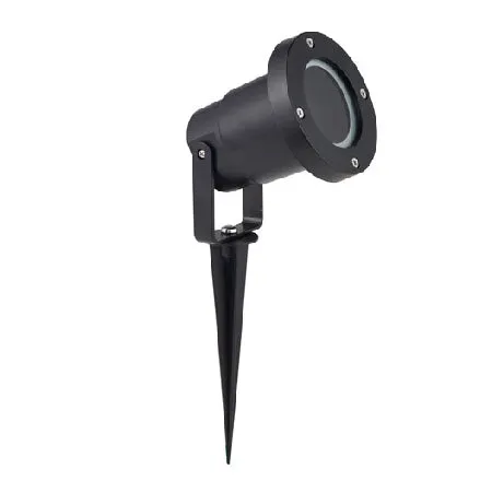 Estaca jardín resina negro IP65 Ø 10x32 cm GU10 - MUES0004 Diseño Equilibrado