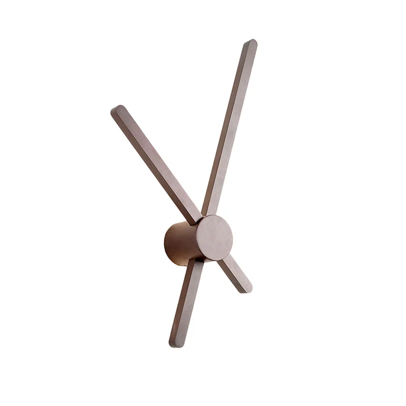 Lámpara de pared moderna con poste de metálico, aplique de líneas cruzadas, color marrón, para sala de estar Marron