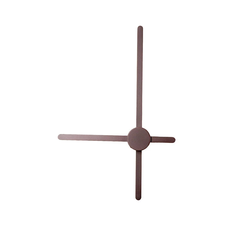 Lámpara de pared moderna con poste de metálico, aplique de líneas cruzadas, color marrón, para sala de estar Marron