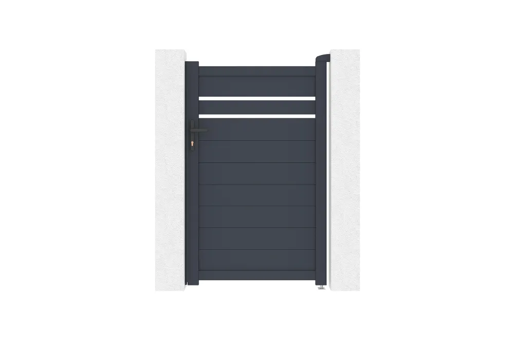 Pack puerta 1m cimone .160cm gris + 2 postes eifel .190cm gris con Mango Telescópico Extensible