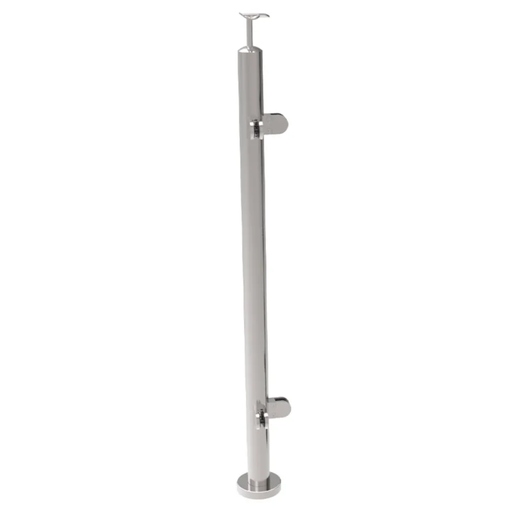 Poste Escuadra Prefabricado Para Barandales de Cristal Templado con Pasamanos Herralum | Envío Rápido Disponible Satin