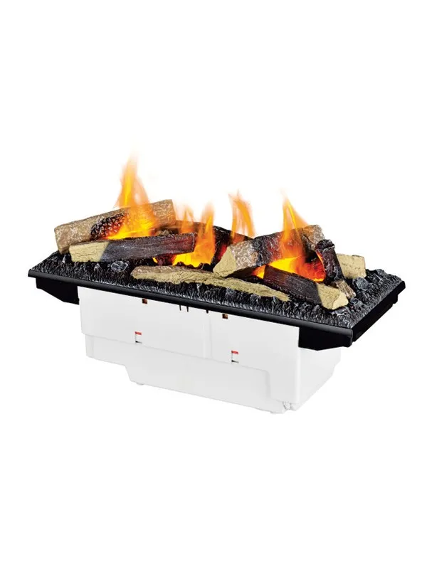 Sierra para Ramas Altas Tormes - chimenea eléctrica de suelo sin calefacción blanco mate/roble