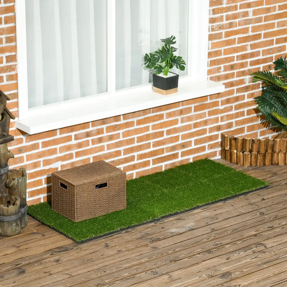 Sierra Telescópica Eléctrica Pack de 10 piezas de césped artificial Outsunny 25 mm verde 30x30 cm