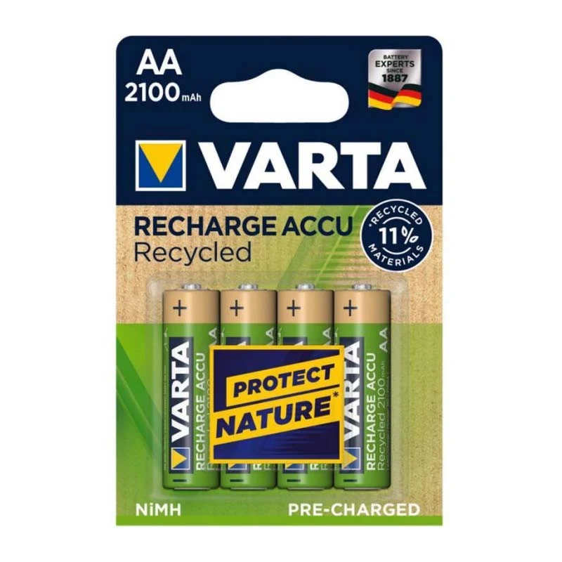 VARTA Pile Recargable Endless LR6 BP4 2500 mAh - Pack de 4