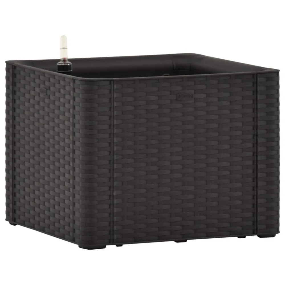 vidaXL arriate con sistema de riego automático antracita 43x43x33 cm