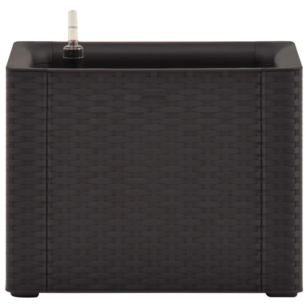vidaXL arriate con sistema de riego automático antracita 43x43x33 cm