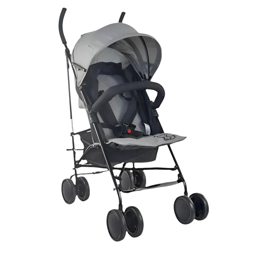 Silla de paseo plegable para bebés | Respaldo reclinable | Ruedas extraíbles | Peso máx. 15 kg | Cesta XL |Elefant | Mobic...