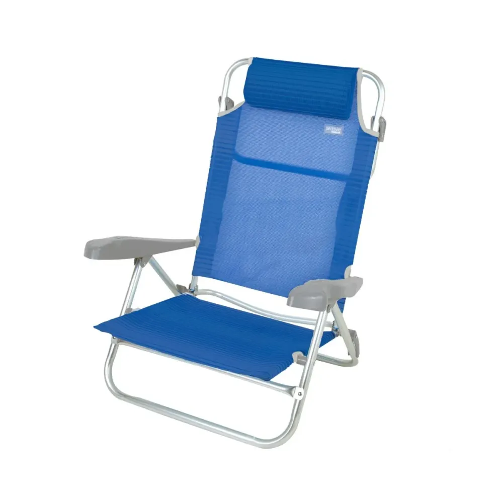 Silla de playa Aktive reclinable + reposabrazos