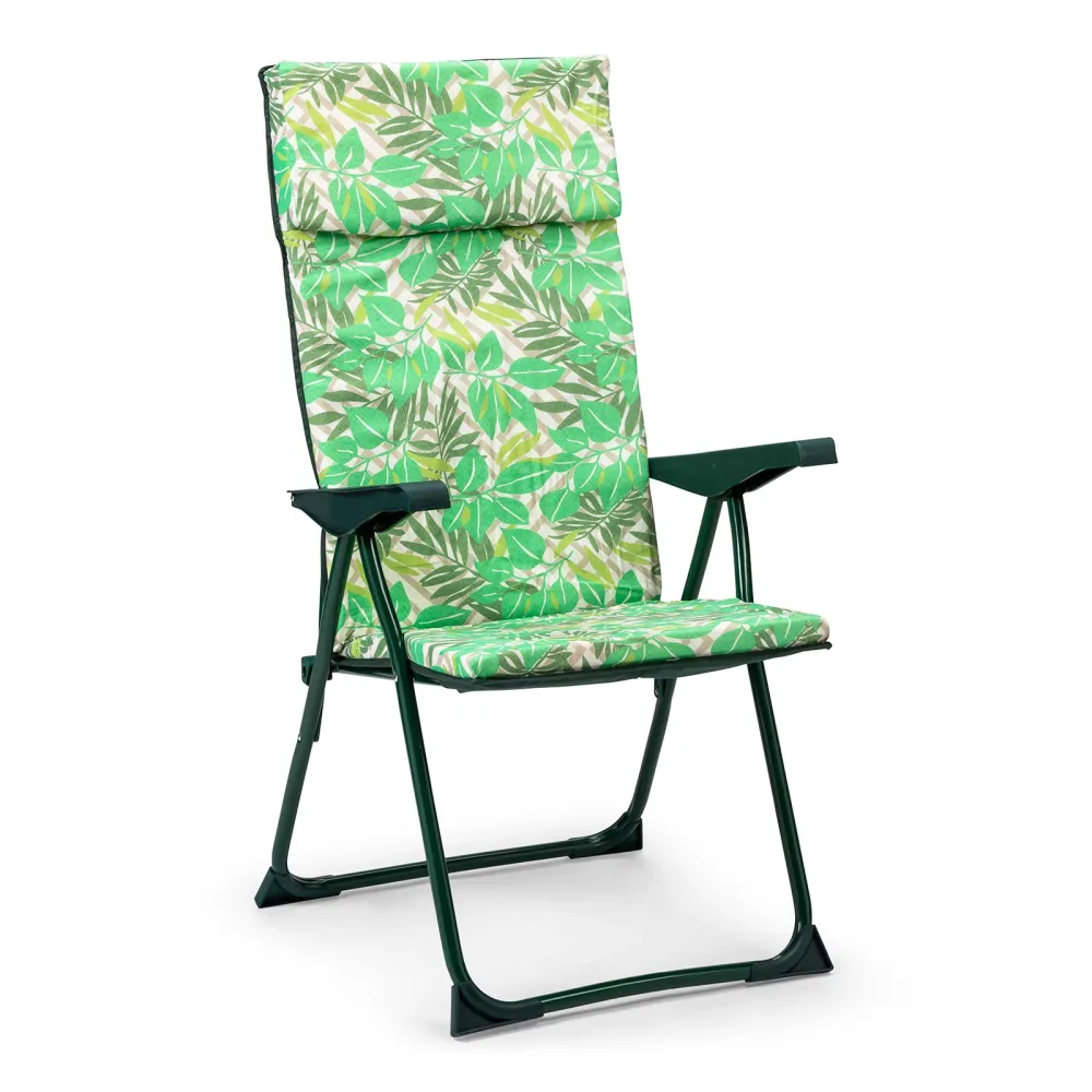 Silla plegable de jardín solenny reclinable y acolchada 62x60x108 cm 5 posi