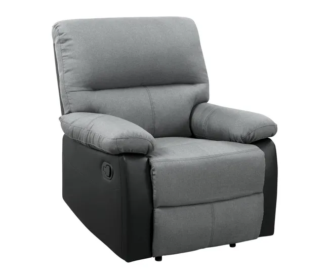 Sillón reclinable Lincoln - Negro/gris opaco