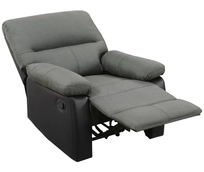 Sillón reclinable Lincoln - Negro/gris opaco