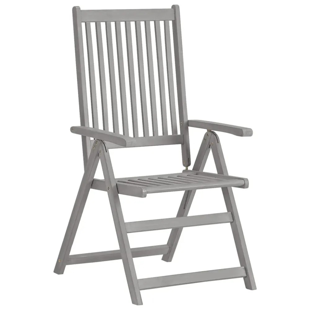 vidaXL sillas reclinables jardín y cojines 8 uds madera maciza acacia