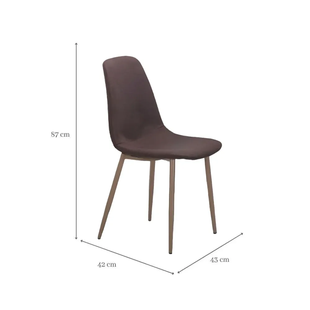 Conjunto de comedor 1 mesa Sullie + 4 sillas Cody natural/marrón
