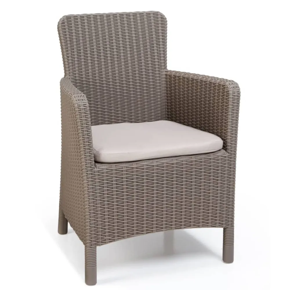 Keter silla de comedor de jardín trenton capuchino 226454