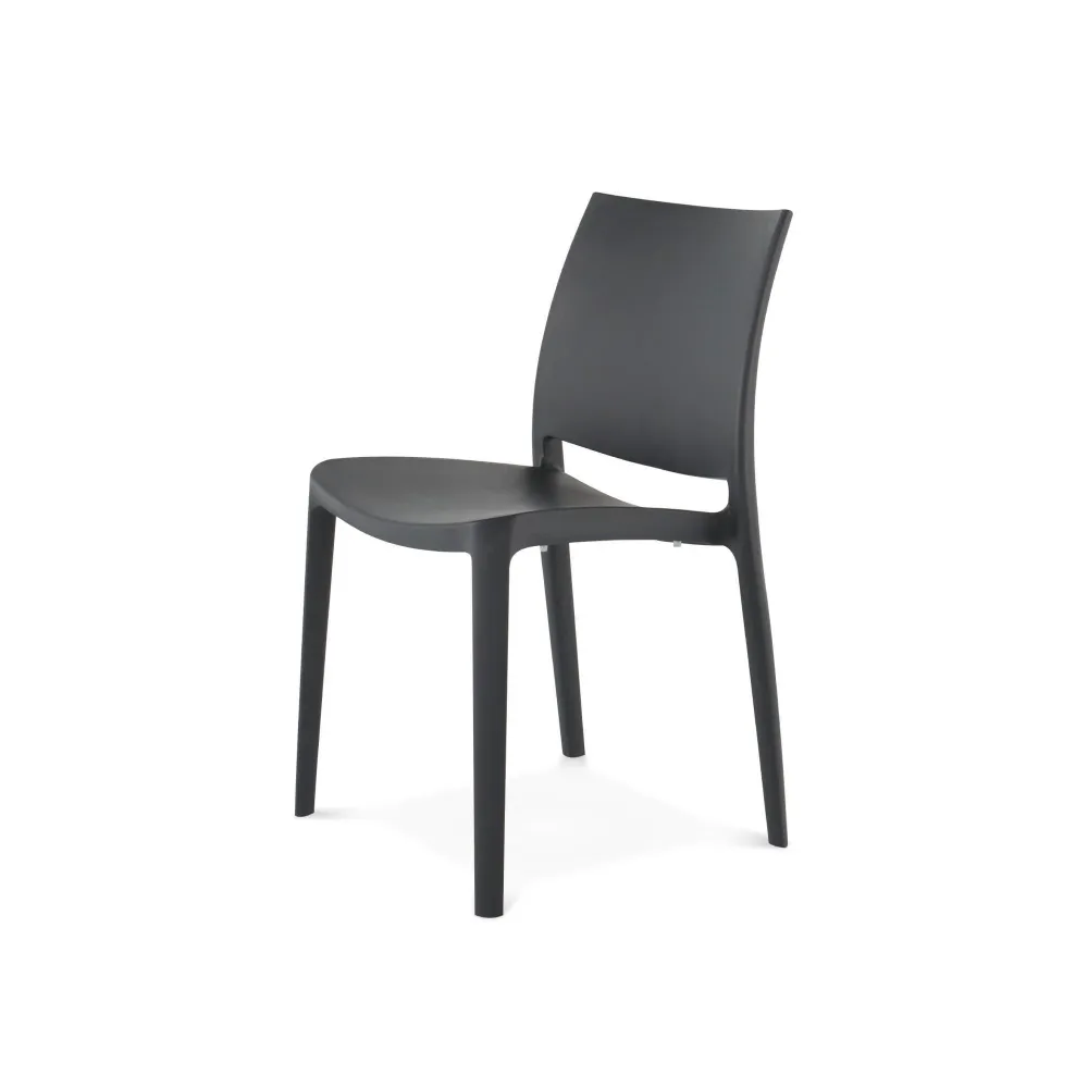 Lagoon Silla de Comedor Apilable y Resistente para Interior y Exterior, Modelo Sensilla 7052 Gris