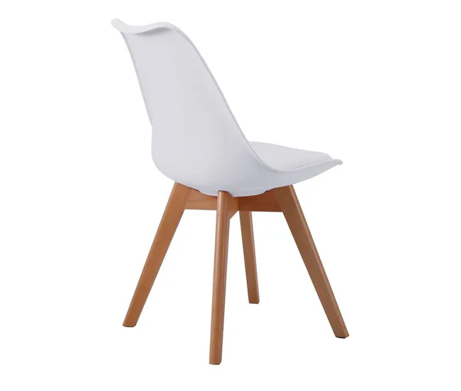 Pack 4 sillas Bistro Negro, gris, blanco 48 x 84 x 54 cm
