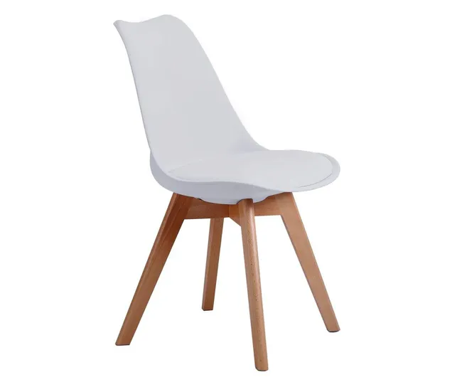 Pack 4 sillas Bistro Negro, gris, blanco 48 x 84 x 54 cm
