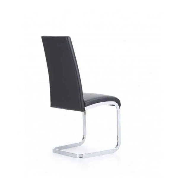 Pack 4 sillas comedor Smile símil piel negro 103x45x51 cm