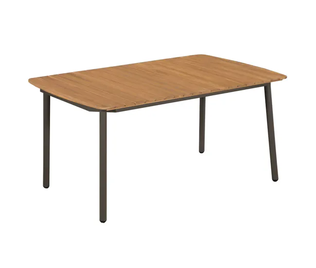 Set de muebles de comedor de jardín 5 piezas de ratán gris VidaXL